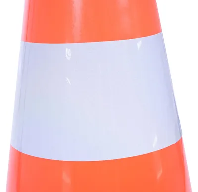 Vestil TC-28-SD-2R traffic cone shown from an alternate angle