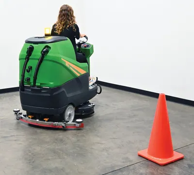 Vestil TC-28-SD traffic cone shown from an alternate angle
