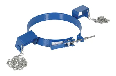 Vestil Carbon Steel Tilting Drum Ring 30 Gallon Drum 1,200 Lb. Capacity Blue