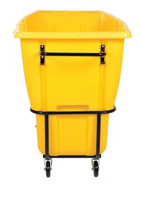 Vestil TDT-100-HD-YELLOW tilt truck shown from an alternate angle