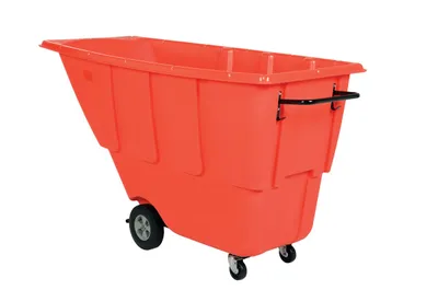 Vestil Plastic Light Duty Tilt Truck 1 Cubic Yard 850 Lb. Capacity Red