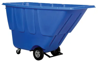 Vestil TDT-100-MD-BLUE tilt truck shown from an alternate angle
