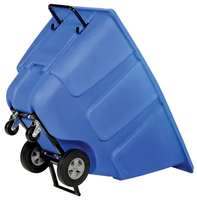Vestil TDT-50-LD-BLUE tilt truck shown from an alternate angle