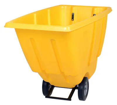 Vestil TDT-50-LD-YELLOW tilt truck shown from an alternate angle