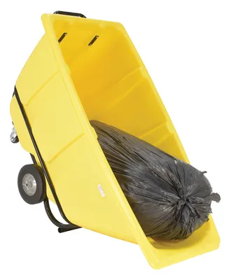Vestil TDT-50-MD-YELLOW tilt truck shown from an alternate angle