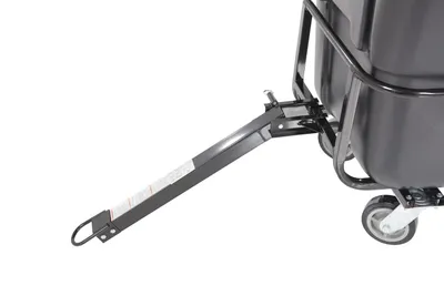 Vestil TDT-TB-100-HD-BL tilt trucks with tow-bar shown from an alternate angle