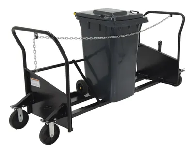 Vestil TH-CART-64 trash can cart shown from an alternate angle