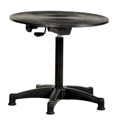Vestil Steel Turntable 24 In. Diameter Gas Cylinder 21-31 In. Height Adjustment 300 Lb. Capacity Black