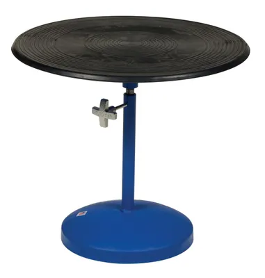 Vestil Steel Turntable 24 In. Diameter Manual 21-32 In. Height Adjustment 300 Lb. Capacity Blue