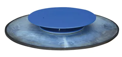 Vestil TT-N-30-4 heavy-duty manual turntable shown from an alternate angle