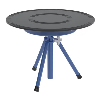 Vestil Steel Turntable 30 In. Diameter Manual 23-34 In. Height Adjustment 300 Lb. Capacity Blue