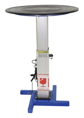 Vestil TT-N-30-LA turntables with powered height adjustment shown from an alternate angle