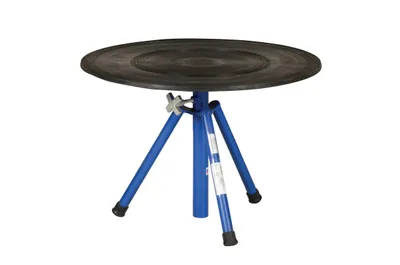 Vestil Steel Turntable 30 In. Diameter Manual 21-32 In. Height Adjustment 300 Lb. Capacity Blue