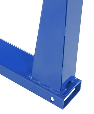 Vestil U-RACK-US10-BU portable storage u-rack shown from an alternate angle