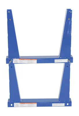 Vestil U-RACK-US6-BU portable storage u-rack shown from an alternate angle