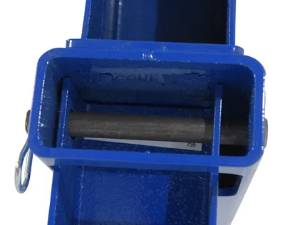 Vestil U-RACK-US6-BU portable storage u-rack shown from an alternate angle