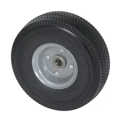 Vestil Polyurethane Solid Foam Wheel 10 In. Diameter 300 Lb. Capacity Black