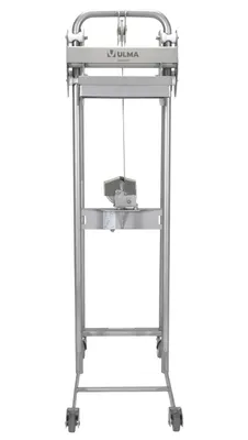 Vestil ULM-MS-220 stainless steel manual load stacker shown from an alternate angle