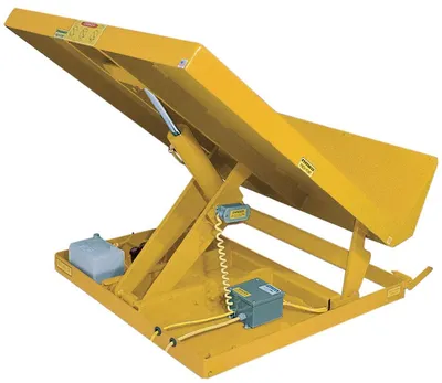 Vestil Steel Lift Table 36 In. x 48 In. AC Powered 115 Volt 1 Phase 2,000 Lb. Capacity Yellow