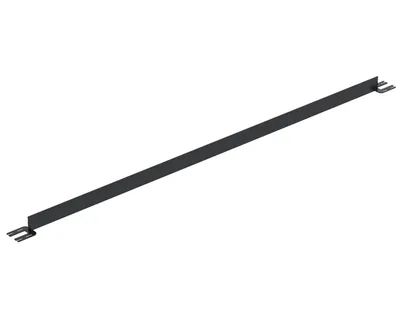 Vestil Steel Toe Board for Pipe Safety Railing 10 Ft. Length Black