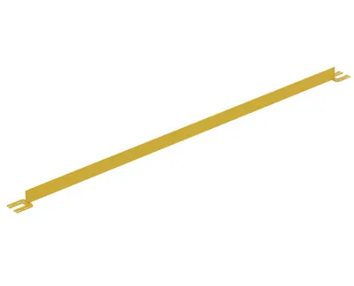 Vestil Steel Toe Board for Pipe Safety Railing 10 Ft. Length Yellow