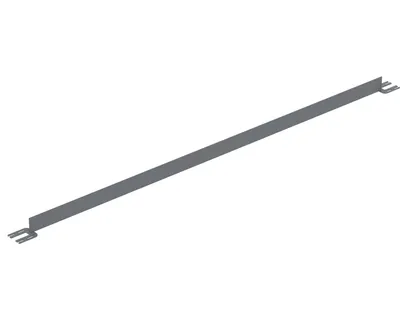 Vestil Steel Toe Board for Pipe Safety Railing 10 Ft. Length Gray Semi Gloss
