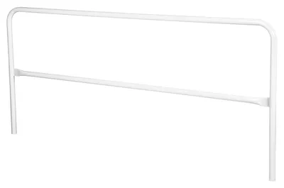 Vestil Steel Safety Railing 10 Ft. Length White
