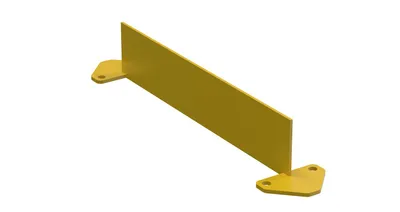 Vestil Steel Toe Board for VDKR W/Base Plates, 24" Yellow