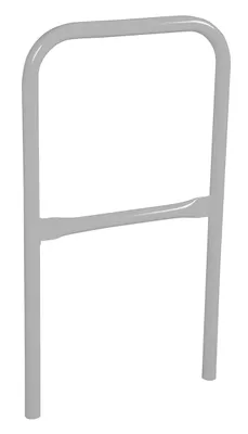 Vestil Steel Safety Railing 2 Ft. Length Silver