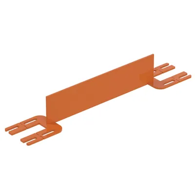 Vestil Steel Toe Board For Pipe Safety Railing 2 Ft. Length Orange