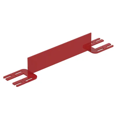 Vestil Steel Toe Board For Pipe Safety Railing 2 Ft. Length Red