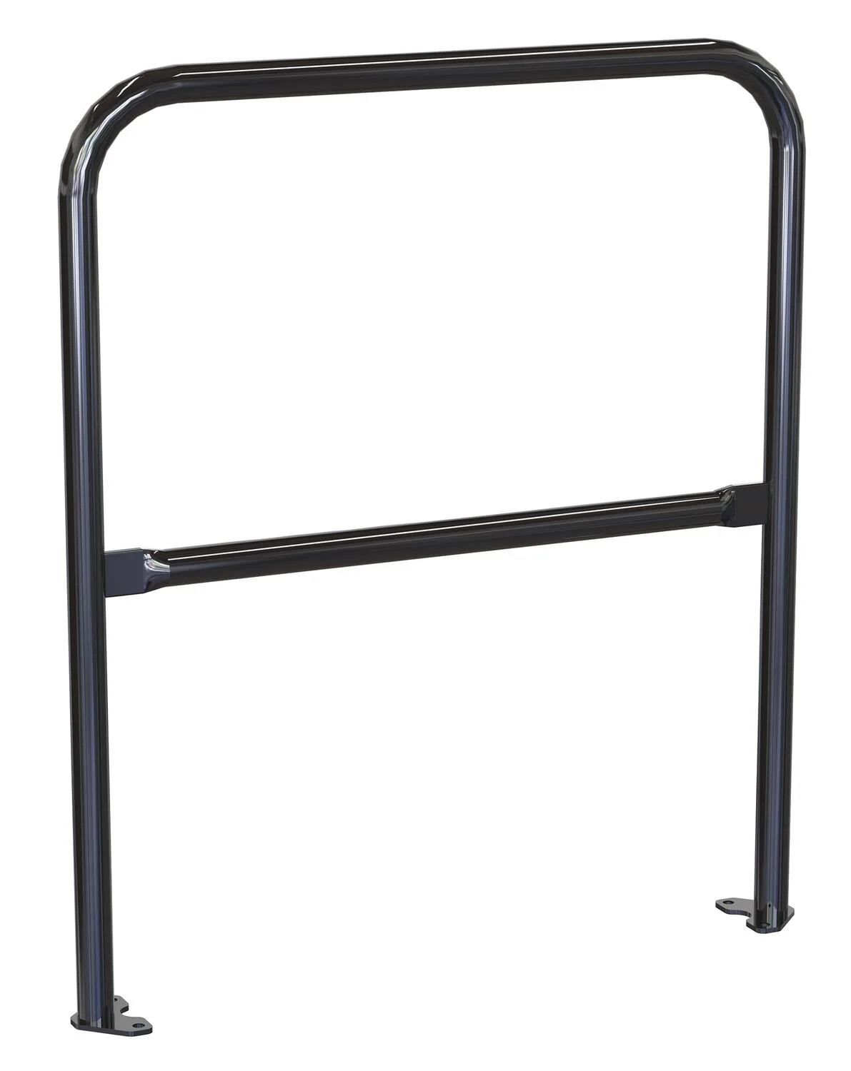 Vestil VDKR-3-BP-BK steel safety railing w welded baseplate