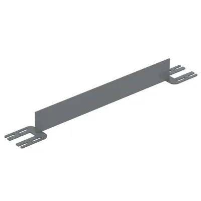 Vestil Steel Toe Board For Pipe Safety Railing 3 Ft. Length Gray Semi Gloss