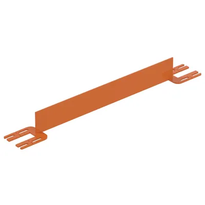 Vestil Steel Toe Board For Pipe Safety Railing 3 Ft. Length Orange