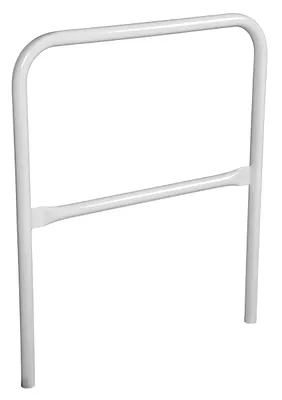 Vestil Steel Safety Railing 3 Ft. Length White