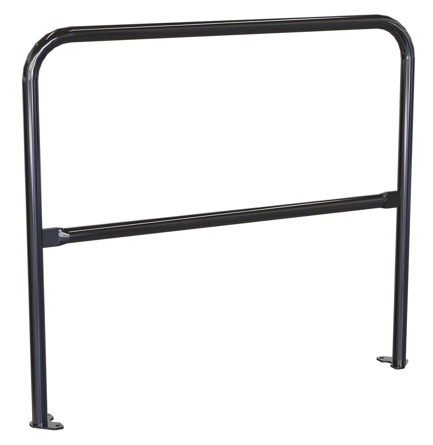 Vestil VDKR-4-BP-BK steel safety railing w welded baseplate
