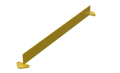 Vestil Steel Toe Board for VDKR W/Base Plates, 48" Yellow
