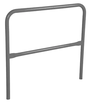 Vestil Steel Safety Railing 4 Ft. Length Gray Semi Gloss