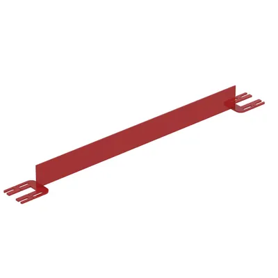 Vestil Steel Toe Board For Pipe Safety Railing 4 Ft. Length Red