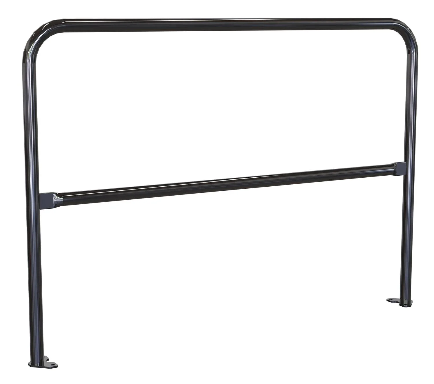 Vestil VDKR-5-BP-BK steel safety railing w welded baseplate