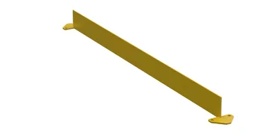 Vestil Steel Toe Board for VDKR W/Base Plates, 60" Yellow