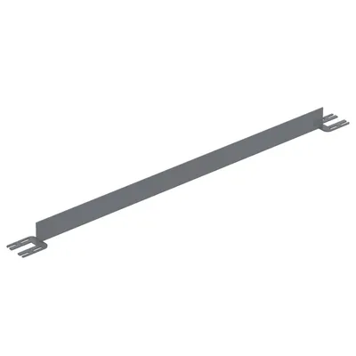 Vestil Steel Toe Board For Pipe Safety Railing 6 Ft. Length Gray Semi Gloss