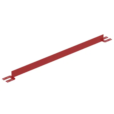 Vestil Steel Toe Board For Pipe Safety Railing 6 Ft. Length Red