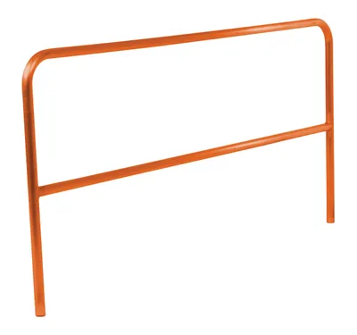 Vestil Steel Safety Railing 7 Ft. Length Orange