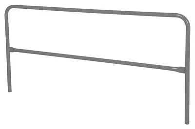 Vestil Steel Safety Railing 8 Ft. Length Gray Semi Gloss
