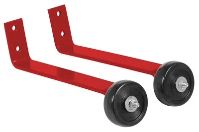 Vestil Steel Pipe Railing Barricade Base With Wheels Red