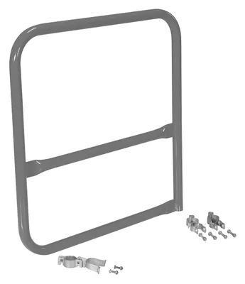 Vestil Steel Pipe Safety Railing Gate B-Shaped 36 In. x 36 In. Gray Semi Gloss