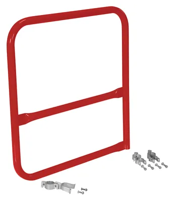 Vestil Steel Pipe Safety Railing Gate B-Shaped 36 In. x 36 In. Red