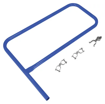 Vestil Steel Pipe Safety Railing Gate P-Shaped 36 In. x 36 In. Blue