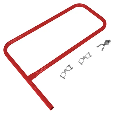 Vestil Steel Pipe Safety Railing Gate P-Shaped 36 In. x 36 In. Red